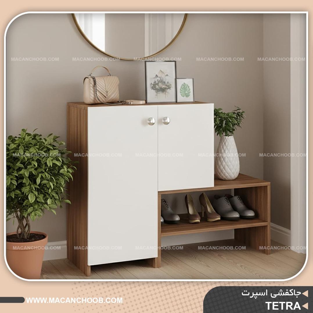 جاکفشی اسپرت قفسه دار و درب دار مدل  TETRA 